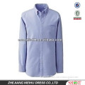 Light blue 100%Cotton Uniform Oxford Casual long sleeve Shirts with button-down collar
